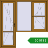 Ціноутворення Балконні двері 1800x1800 мм REHAU SYNEGO MD LIGHT_OAK з двох сторін. Ціна: ₴30,593.00