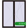 Ціноутворення Балконні двері 2020x2350 мм REHAU Euro 70 BLACK_BROWN з двох сторін. Ціна: ₴32,536.01