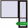 Ціноутворення Balcony doors 2030x2070 mm REHAU Euro 70 BLACK_BROWN two-sided. Ціна: ₴22,048.17