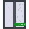 Ціноутворення Балконні двері 1600x2000 мм REHAU Euro 70 ANTHRACITE_GREY_STRUKTURAL з двох сторін. Ціна: ₴28,663.04