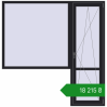 Ціноутворення Балконні двері 2030x2070 мм REHAU Euro 60 BLACK_ULTI-MATT з двох сторін. Ціна: ₴18,215.07