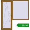 Ціноутворення Балконні двері 2000x2100 мм REHAU Euro 60 LIGHT_OAK з двох сторін. Ціна: ₴18,115.65