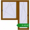 Ціноутворення Балконні двері 2000x2100 мм REHAU Euro 70 GOLDEN OAK з двох сторін. Ціна: ₴31,453.10