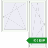 Ціноутворення Балконні двері 2000x2100 мм REHAU Euro 70 Білий (RAL 9016) з двох сторін. Ціна: €535.39