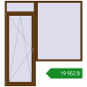 Ціноутворення Балконні двері 2000x2200 мм REHAU Euro 60 WALNUT з двох сторін. Ціна: ₴19,951.67
