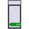 Ціноутворення Балконні двері 1170x2500 мм REHAU Euro 70 ANTHRACITE_GREY_GLATT з двох сторін. Ціна: $446.07