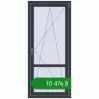 Ціноутворення Балконні двері 800x1800 мм REHAU Euro 60 ANTHRACITE_GREY_STRUKTURAL з двох сторін. Ціна: ₴10,475.66