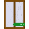 Ціноутворення Балконні двері 1600x2200 мм REHAU Euro 60 GOLDEN OAK з двох сторін. Ціна: €691.39