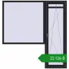 Ціноутворення Балконні двері 2000x2100 мм REHAU Euro 70 BLACK_ULTI-MATT з двох сторін. Ціна: ₴22,125.94