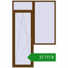 Ціноутворення Балконні двері 1760x2700 мм REHAU Euro 70 WALNUT з двох сторін. Ціна: ₴27,777.37