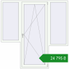 Ціноутворення Балконні двері 2024x2050 мм REHAU SYNEGO MD Білий (RAL 9016) з двох сторін. Ціна: ₴24,794.59