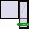 Ціноутворення Балконні двері 2150x2150 мм REHAU Euro 70 BLACK_BROWN з двох сторін. Ціна: ₴22,044.92