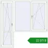 Ціноутворення Балконні двері 2100x2100 мм REHAU Euro 70 Білий (RAL 9016) з двох сторін. Ціна: ₴22,571.38
