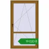 Ціноутворення Балконні двері 1100x1900 мм REHAU SYNEGO MD LIGHT_OAK з двох сторін. Ціна: ₴19,019.68