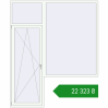 Ціноутворення Балконні двері 2210x2660 мм REHAU Euro 70 Білий (RAL 9016) з двох сторін. Ціна: ₴22,323.34