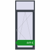 Ціноутворення Балконні двері 1000x2500 мм REHAU Euro 70 ANTHRACITE_GREY_STRUKTURAL з двох сторін. Ціна: €448.96