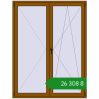 Ціноутворення Балконні двері 1600x2100 мм REHAU Euro 60 GOLDEN OAK з двох сторін. Ціна: ₴26,307.70