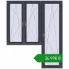 Ціноутворення Балконні двері 1890x2290 мм REHAU Euro 70 ANTHRACITE_GREY_STRUKTURAL з двох сторін. Ціна: ₴36,998.11
