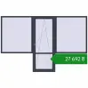 Ціноутворення Балконні двері 3250x2100 мм REHAU Euro 60 ANTHRACITE_GREY_STRUKTURAL з двох сторін. Ціна: ₴27,692.41