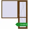 Ціноутворення Балконні двері 1960x2140 мм REHAU Euro 70 WALNUT з двох сторін. Ціна: ₴23,657.74