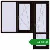 Ціноутворення Балконні двері 1800x1800 мм REHAU Euro 70 BLACK_BROWN з двох сторін. Ціна: ₴24,104.62