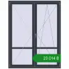 Ціноутворення Балконні двері 1550x2000 мм REHAU Euro 60 ANTHRACITE_GREY_STRUKTURAL з двох сторін. Ціна: ₴23,014.20