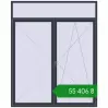 Ціноутворення Балконні двері 2200x2700 мм REHAU Euro 70 ANTHRACITE_GREY_STRUKTURAL з двох сторін. Ціна: ₴55,406.12