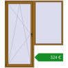 Ціноутворення Балконні двері 2000x2300 мм REHAU Euro 60 LIGHT_OAK з двох сторін. Ціна: €523.53