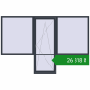 Ціноутворення Балконні двері 3250x2100 мм REHAU Euro 60 ANTHRACITE_GREY_STRUKTURAL з двох сторін. Ціна: ₴26,317.51