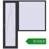 Ціноутворення Балконні двері 1990x2220 мм REHAU Euro 70 ANTHRACITE_GREY_GLATT з двох сторін. Ціна: ₴30,032.19