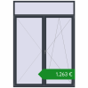 Ціноутворення Балконні двері 2000x2800 мм REHAU SYNEGO MD ANTHRACITE_GREY_STRUKTURAL з двох сторін. Ціна: €1,262.52