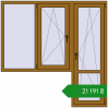 Ціноутворення Балконні двері 1800x1800 мм REHAU Euro 60 LIGHT_OAK з двох сторін. Ціна: ₴21,190.58