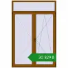Ціноутворення Балконні двері 1600x2400 мм REHAU Euro 70 GOLDEN OAK з двох сторін. Ціна: ₴30,828.82