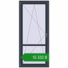 Ціноутворення Балконні двері 900x2000 мм REHAU Euro 70 ANTHRACITE_GREY_STRUKTURAL з двох сторін. Ціна: ₴15,332.34