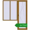 Ціноутворення Балконні двері 2000x2400 мм REHAU Euro 60 LIGHT_OAK з двох сторін. Ціна: ₴24,774.83