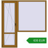 Ціноутворення Балконні двері 2000x2100 мм REHAU SYNEGO MD LIGHT_OAK з двох сторін. Ціна: €635.01
