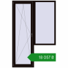 Ціноутворення Балконні двері 1500x2300 мм REHAU Euro 60 BLACK_BROWN з двох сторін. Ціна: ₴18,056.76