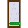 Ціноутворення Балконні двері 1000x2100 мм REHAU Euro 60 WALNUT з двох сторін. Ціна: ₴11,863.29