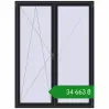 Ціноутворення Балконні двері 1700x2300 мм REHAU SYNEGO MD BLACK_ULTI-MATT з двох сторін. Ціна: ₴34,662.92