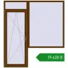 Ціноутворення Балконні двері 2000x2200 мм REHAU Euro 60 WALNUT з двох сторін. Ціна: ₴19,627.93