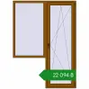 Ціноутворення Балконні двері 1550x2150 мм REHAU Euro 70 GOLDEN OAK з двох сторін. Ціна: ₴22,093.59