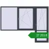 Ціноутворення Балконні двері 2800x2100 мм REHAU Euro 60 ANTHRACITE_GREY_STRUKTURAL з двох сторін. Ціна: ₴27,253.42