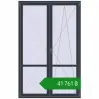 Ціноутворення Балконні двері 1540x2400 мм REHAU SYNEGO MD ANTHRACITE_GREY_STRUKTURAL з двох сторін. Ціна: ₴41,761.49