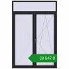 Ціноутворення Балконні двері 1600x2400 мм REHAU Euro 70 BLACK_ULTI-MATT з двох сторін. Ціна: ₴28,847.49