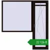 Ціноутворення Балконні двері 2000x2100 мм REHAU Euro 70 BLACK_BROWN з двох сторін. Ціна: ₴22,125.94