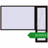 Ціноутворення Балконні двері 2700x2100 мм REHAU Euro 70 BLACK_BROWN з двох сторін. Ціна: ₴25,909.44