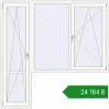 Ціноутворення Балконні двері 2100x2100 мм REHAU Euro 70 Білий (RAL 9016) з двох сторін. Ціна: ₴24,183.65
