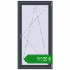 Ціноутворення Балконні двері 900x1750 мм REHAU Euro 60 ANTHRACITE_GREY_STRUKTURAL з двох сторін. Ціна: ₴9,935.19