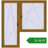 Ціноутворення Балконні двері 2000x2100 мм REHAU Euro 60 LIGHT_OAK з двох сторін. Ціна: ₴26,462.62