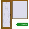 Ціноутворення Балконні двері 2000x2100 мм REHAU Euro 60 LIGHT_OAK з двох сторін. Ціна: ₴18,431.77